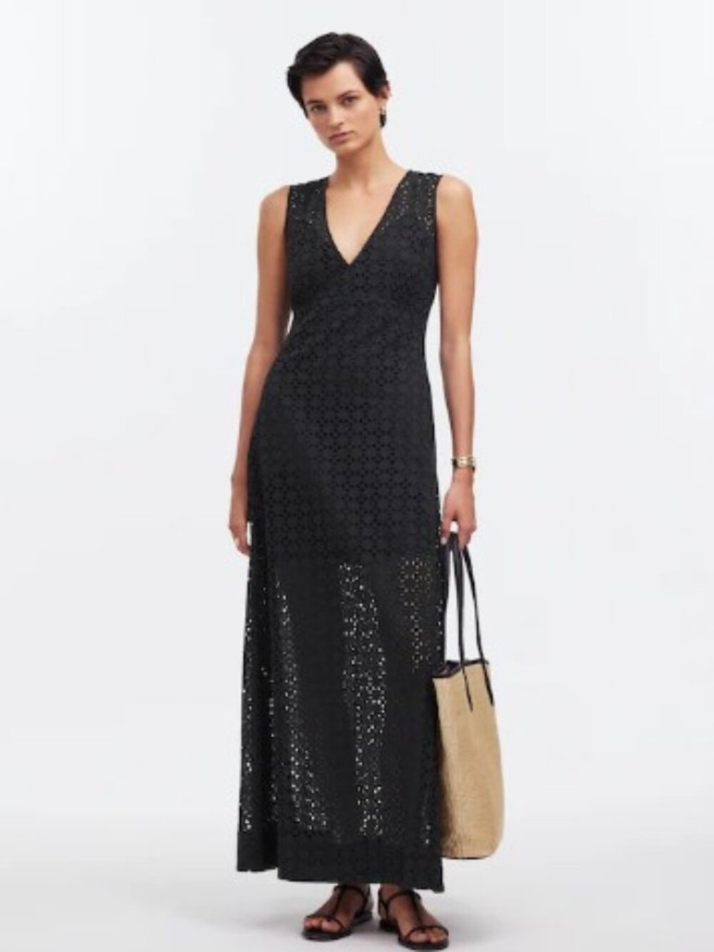 Madewell Cotton Eyelet Maxi Dress Sz 4
